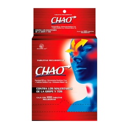 [CHAO] CHAO - Tabletas recubiertas caja x 100 (50 sobres x 2 c/u) - 500 mg + 15 mg +5 mg + 2 mg