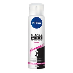 [NIVEA] NIVEA - Aerosol antitranspirante BLACK &amp; WHITE INVISIBLE CLEAR X5 ANTI 48h - 48h x 89 g / 150 mL