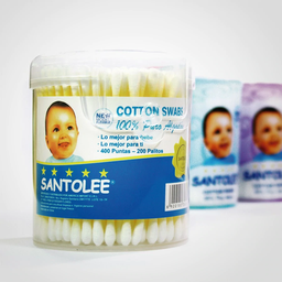 [SANTOLEE] SANTOLEE - Hisopos 100% puro algodon taper x 200