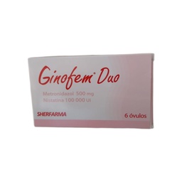 [GINOFEM DUO] GINOFEM DUO - Ovulos caja x 6 - 500 mg + 100 000 UI