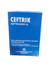 [CEFTRIK] CEFTRIK - Polvo para solucion inyectable via I.M. - 1 g + 35 mg / 3.5 mL