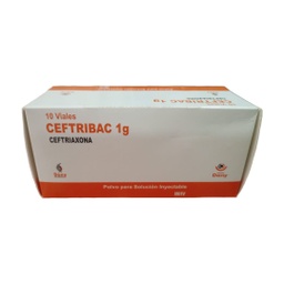 [CEFTRIBAC] CEFTRIBAC - Polvo para solucion inyectable via I.V. - I.M. caja x 10 - 1 g