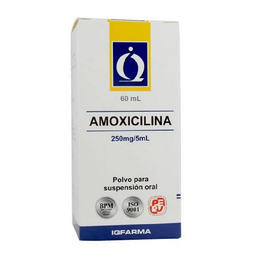 [AMOXICILINA IQFARMA] AMOXICILINA FARMINDUSTRIA - Polvo para suspension oral x 60 mL - 250 mg / 5 mL (copiar)