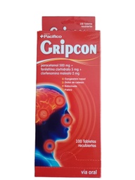 [GRIPCON] ANTIGRIPINA PLUS - Comprimidos recubiertos caja x 100 - 500 mg + 5 mg + 2 mg (copiar)