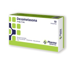 [DEXAMETASONA PHARMAGEN] DEXAMETASONA PHARMAGEN - Solucion inyectable ampolla via I.M. - I.V. - I.A. caja x 100 - 4 mg / 2 mL (copiar)