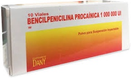 [BENZATINA BENCILPENICILINA] BENZATINA BENCILPENICILINA - Polvo para suspension inyectable via I.M. caja x 10 viales - 1 200 000 U.I.
