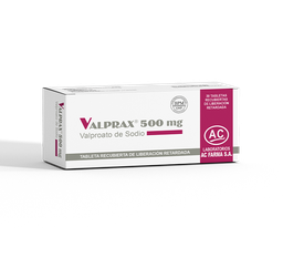[VALPRAX] VALPRAX - Tableta recubierta de liberacion retardada caja x 30 - 500 mg