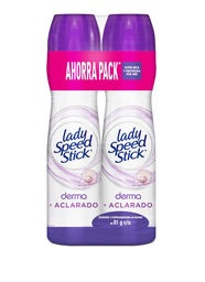 [AHORRA PACK LADY SPEED STICK] LADY SPEED STICK - Aerosol antitranspirante DERMA + ACLARADO x 91 g / 150 mL (copiar)