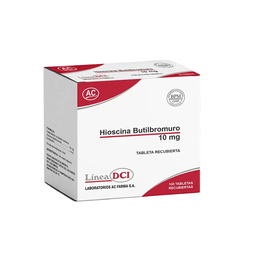 [HIOSCINA BUTIL BROMURO AC FARMA] HIOSCINA BUTIL BROMURO - Tabletas recubiertas caja x 100  - 10 mg (copiar)