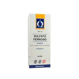 [SULFATO FERROSO] SULFATO FERROSO - Jarabe x 180 mL - 75 mg / 5 mL