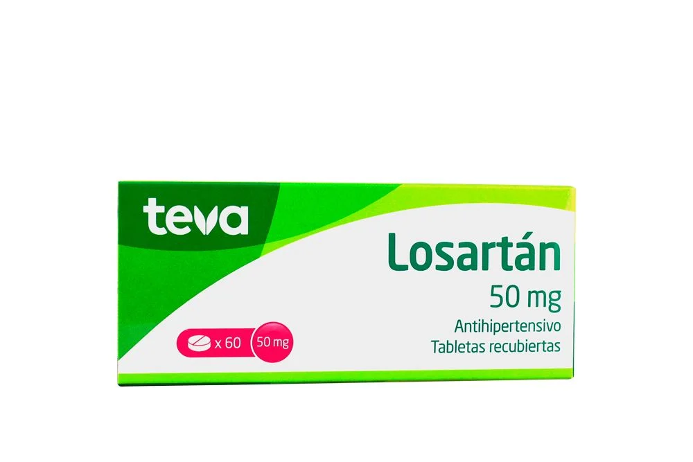 LOSARTAN TEVA Tabletas recubiertas caja x 60 - 50 mg |