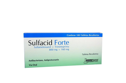 [SULFACID FORTE] SULFACID FORTE - Tabletas recubiertas caja x 100 - 800 mg + 160 mg