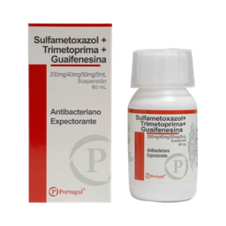[SULFAMETOXAZOL TRIMETO GUAIFENE] SULFAMETOXAZOL TRIMETOPRIMA GUAIFENESINA - Suspension oral x 60 mL - 200 mg + 40 mg + 50 mg / 5 mL