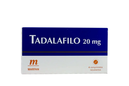 [TADALAFILO] TADALAFILO - Comprimidos recubiertos caja x 4 - 20 mg