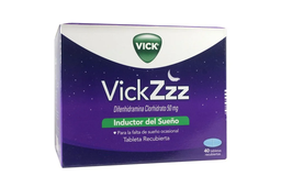 [VICKZZZ] VICKZZZ - Inductor del sueno - Tabletas recubiertas caja x 40 - 50 mg
