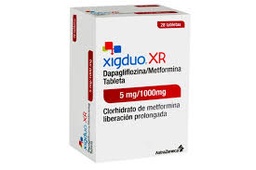 [XIGDUO XR] XIGDUO XR - Comprimidos de liberacion prolongada caja x 30 - 5 mg + 1000 mg