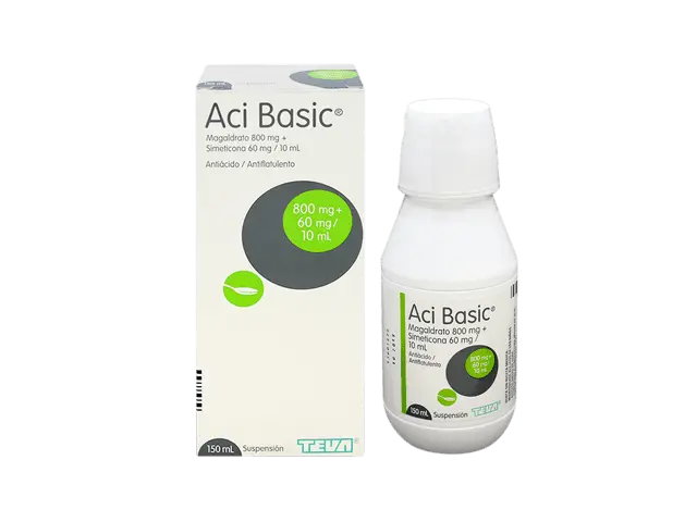 ACI BASIC - Suspension oral - sabor VAINILLA x 150 mL - 800 mg + 60 mg / 10 mL