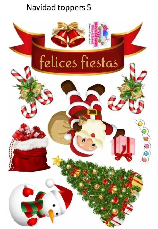 ADORNO NAVIDAD - Adorno de carton escarchado tema NAVIDAD - grande