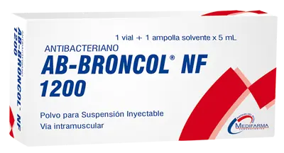 [AB-BRONCOL NF 1200] AB-BRONCOL NF 1200 - Polvo para suspension inyectable via I.M. + 1 ampolla solvente x 5 mL
