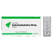 [ACIDO ACETILSALICILICO] ACIDO ACETILSALICILICO LABOT - Tabletas caja x 100 - 100 mg