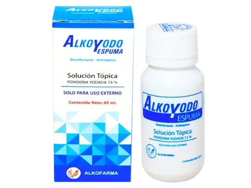 [ALKOYODO ESPUMA] ALKOYODO ESPUMA - Solucion topica uso externo x 60 mL