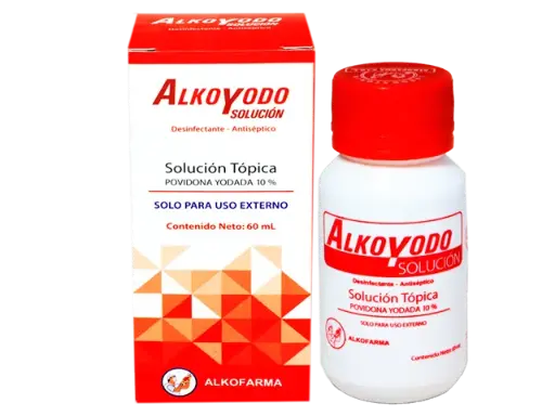 [ALKOYODO SOLUCION] ALKOYODO SOLUCION - Solucion topica uso externo x 60 mL